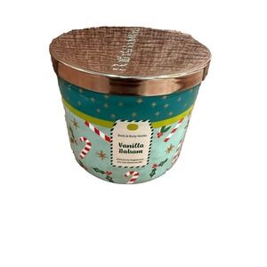 VANILLA BALSAM Bath & Body Works 3 Wick Candle  14.5OZ  UNUSED Christmas